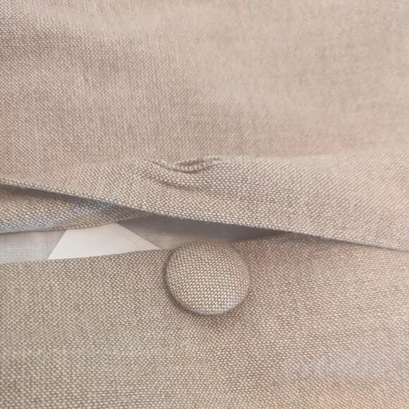 Pottery Barn 12 X 16 Embroidered Pillow Neutral W/PB Feather Insert - Picture 3 of 5